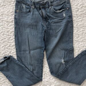 Just USA Women's Distressed Blue Skinny Jeans